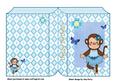 Monkey Dancer in Blue Dress Book Card