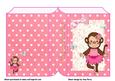 Dancing Monkey in Pink Dress Book Card