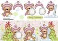 3 Gorgeous Snow Bears Long Card