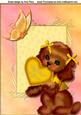 Cute Dog with Yellow Bows & Heart A4