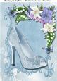 Lovely Light Blue Shoe & Flowers A4