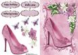 Lovely Dark Pink Shoe & Flowers