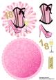 18th Corset Birthday Wobble/rocker Card