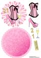 21st Corset Birthday Wobble/rocker Card