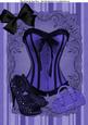 Beautiful Navy Blue Corset, Shoe's & Handbag A4