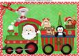 Lovely Christmas Train in Red Polka Dot Frame A4