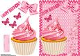 Lovely Pink Happy Birthday Cupcake