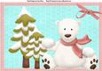 Cute Polar Bear with Snow Covered Tree's A4
