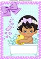 Little Girl Taking a Bath A4