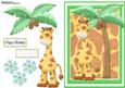 Lovely Tall Giraffe in Green Chunky Frame