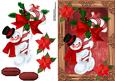 Lovely Snowman with Red Holly Candy Cane