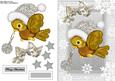 Lovely Christmas Bird with Glitter Bauble & Glitter Hat
