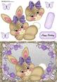 Lovely Brown Bunny with Purple Bow