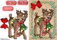 Lovely Brown Reindeer with Green Bell