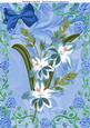 Lovely Blue Lillies A4