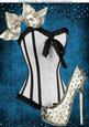 Lovely Silver Corset with Punk Style Shoe A4