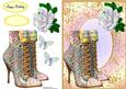 Lovely Multicoloured Boot's in Gold Leaf Frame