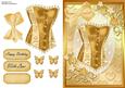 Beautiful Gold Corset with Little Gold Flowers