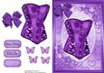 Lovely Purple Corset with Little Purple Flowers