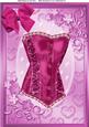 Lovely Hot Pink Corset with Little Pink Flowers A4