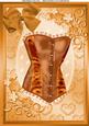 Lovely Bronze Corset with Little Bronze Flowers A4