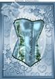 Lovely Pale Blue Corset with Little Blue Flowers A4