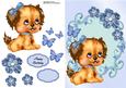 Lovely Brown Dog with Little Blue Bow