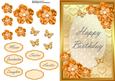 Happy Birthday in Gold Oval Frame