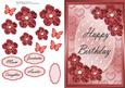 Happy Birthday in Red Oval Frame