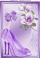 Lovely Lilac Shoe's with Lilac Flowers A4