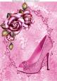 Lovely Pink Shoe with Pink Rose's A4