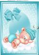 Lovely Angel Baby Boy on Cloud A4