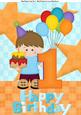 Happy 1st Birthday Boy A4