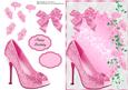 Lovely Pink Shoe's with Trailing Flowers
