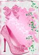 Lovely Pink Shoe's with Trailing Flowers