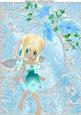 Lovely Aqua Fairy with Aqua Flowers A4