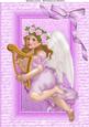 Lovely Cherub with Lilac Dress A4