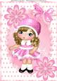 Lovely Little Girl with Pink & White Polka Dot Dress A4