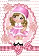 Little Girl in Pink Dress A4