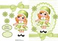 Lovely Little Girl in Green Dress