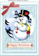 Lovely Vintage Oval Snowman A4