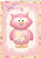 Cute Pink Owl A4