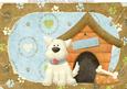 Cute Westie with Kennel A4