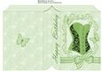 Beautiful Green Corset Book Card