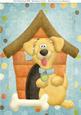 Lovely Large Dog House & Golden Labrador A4