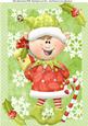 Little Boy Elf in Green Suit A4
