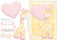Lovely Giraffe on Pink Heart