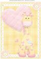 Lovely Giraffe on Pink Heart A4