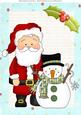 Santa & His Snowman Friend A4