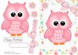 Baby Pink Owl with Baby Pink Bow